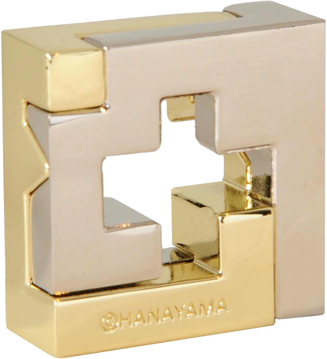 Amazon.com: BePuzzled |Cross Hanayama Cast Metal Brain Teaser